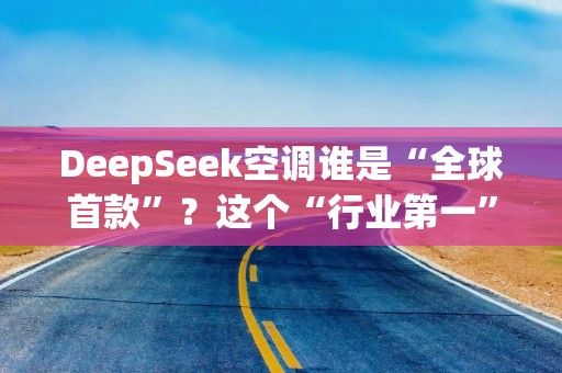 DeepSeek空调谁是“全球首款”？这个“行业第一”不重要