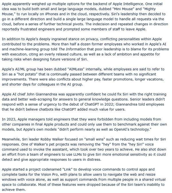 外媒:Apple Siri曾深陷内部混乱泥沼 发展之路举步维艰